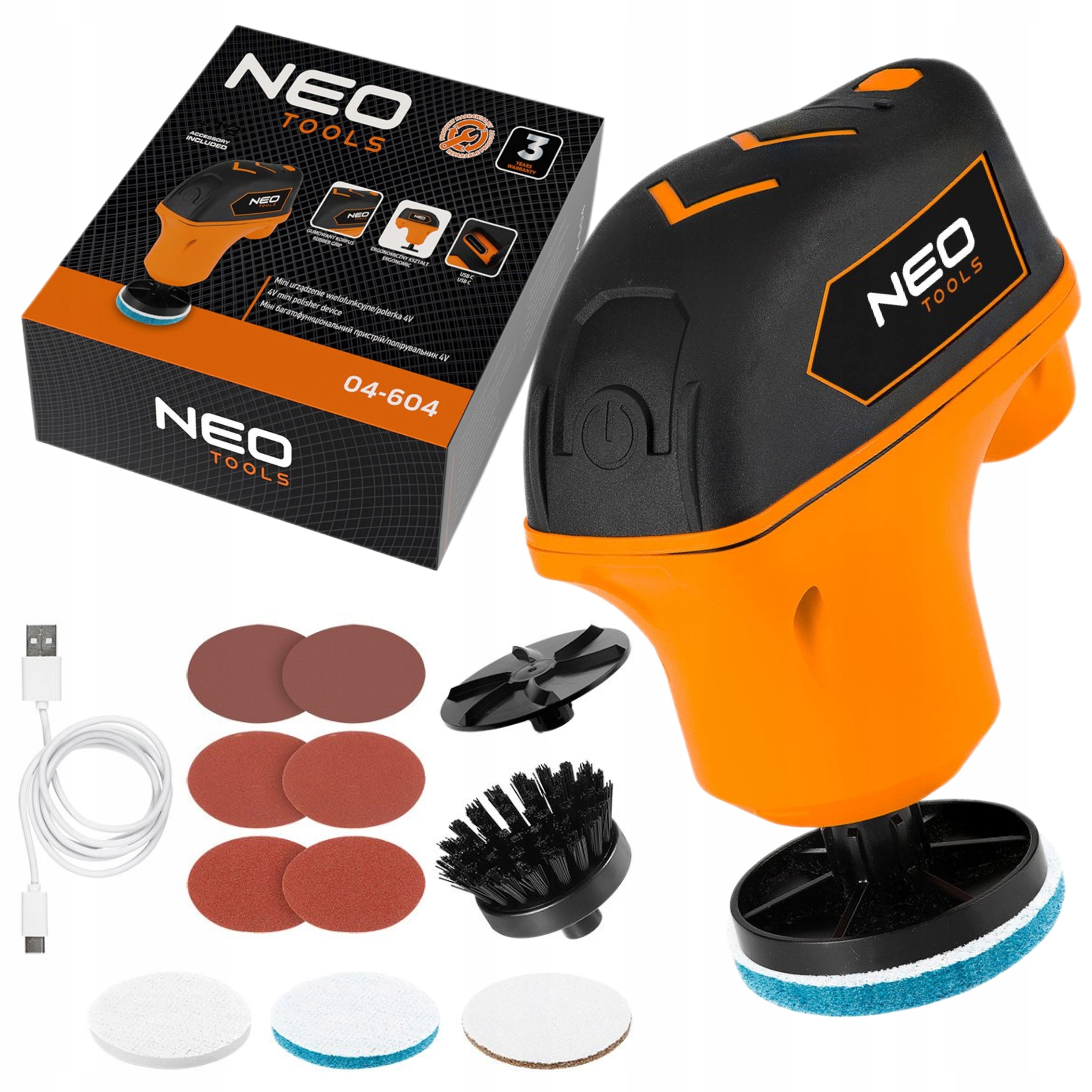 Neo Mini Multifunkční Zařízení/leštička 4V Li-ion Usb-c +12el 04-604