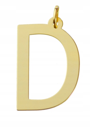 

Literka "D" Zawieszka Złota 585 Duża 3cm