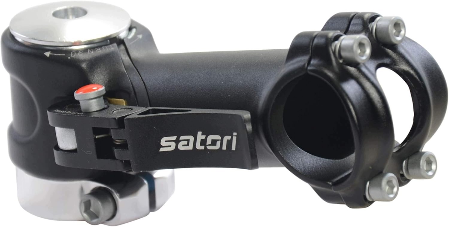 Mostek Rowerowy Satori Ahead 110 mm Składany 31,8 mm 90° Czarny