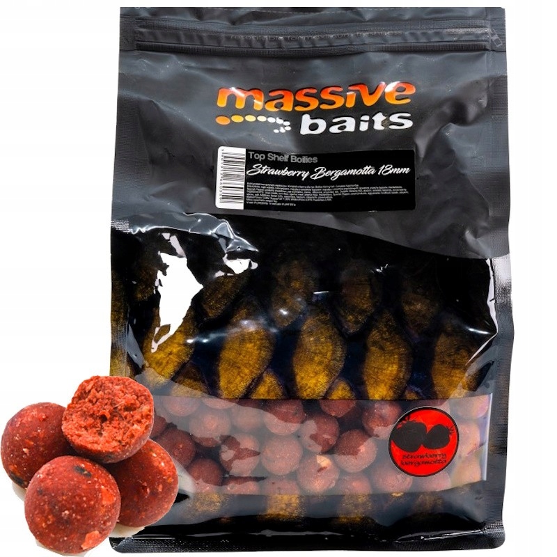 Kulki Zanętowe Massive Baits Special Boilies Truskawka Bergamotta 18mm 1kg
