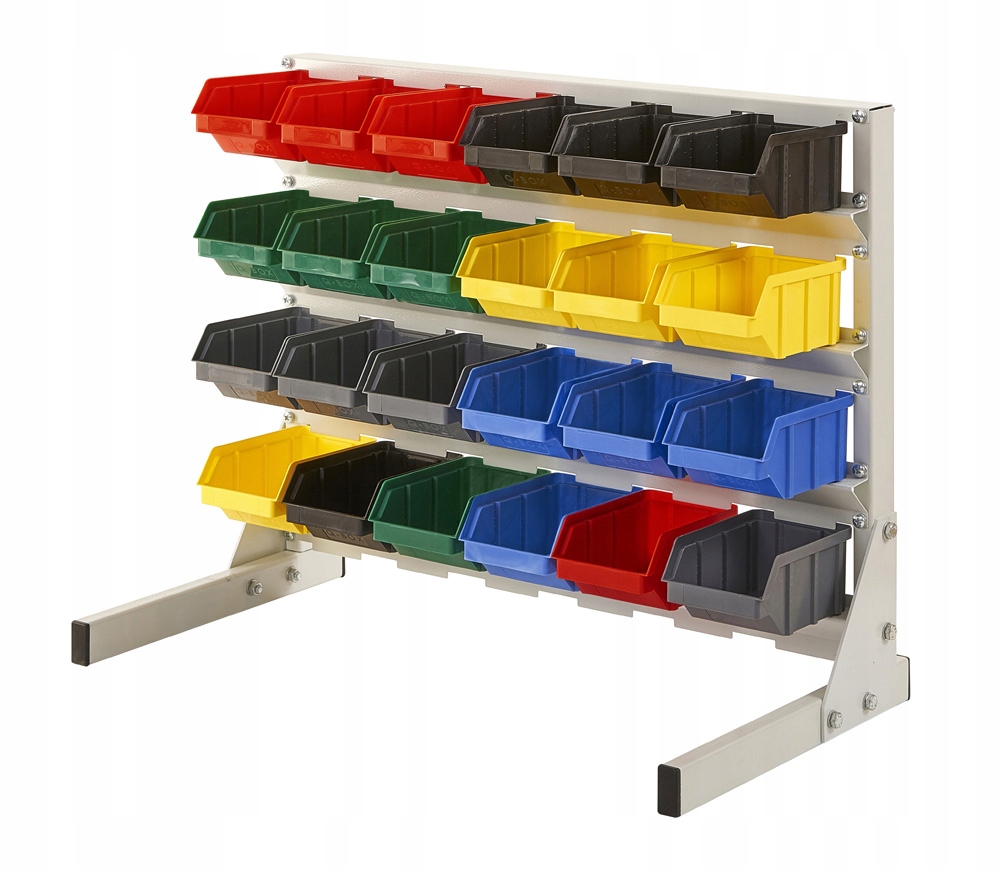 REGAŁ WARSZTATOWY JEDNOSTRONNY R1 04000 Z POJEMNIK