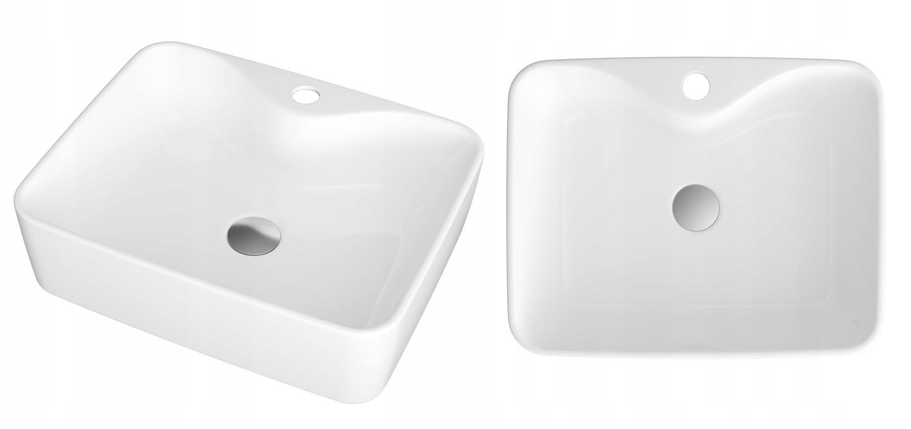 Keramická Umývadlová Doska Biela Obdĺžniková Kúpeľňová Avola