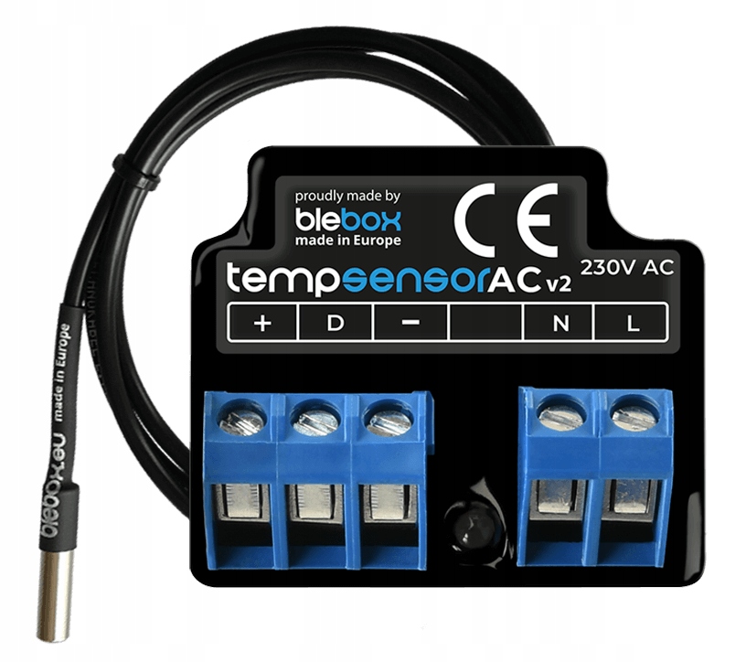 Snímač teploty teplotySensorAC V2 230V Blebox WiFi