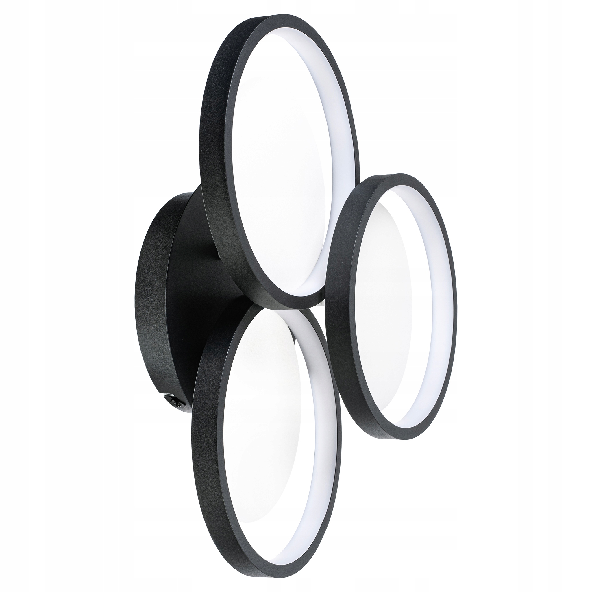 Nástenná Lampa Led Nástenná Čierna S 3 Kruhmi, Kruh Do Obývačky, Spálne