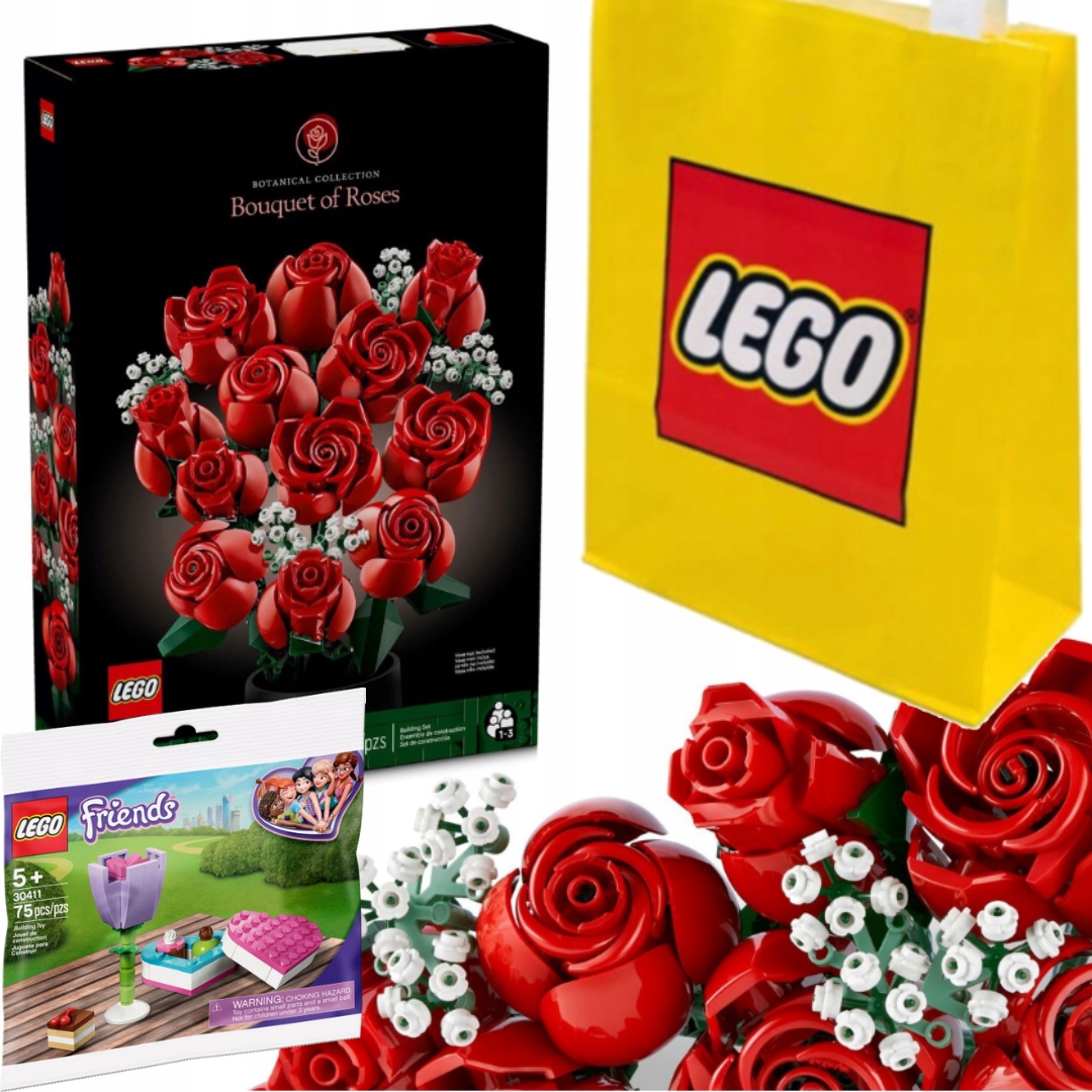 Lego Kytice Růží 10328 Valentýnský dárek Pro Ni Ikony Růží Taška 30411