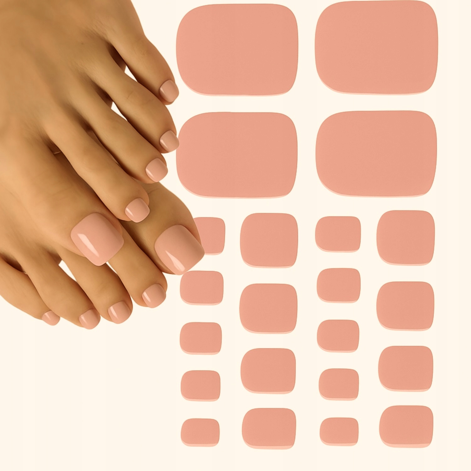 Gelové Nálepky Warm Beige Jako Hybridní Samolepky Na Nohy Nude Bez Lampy