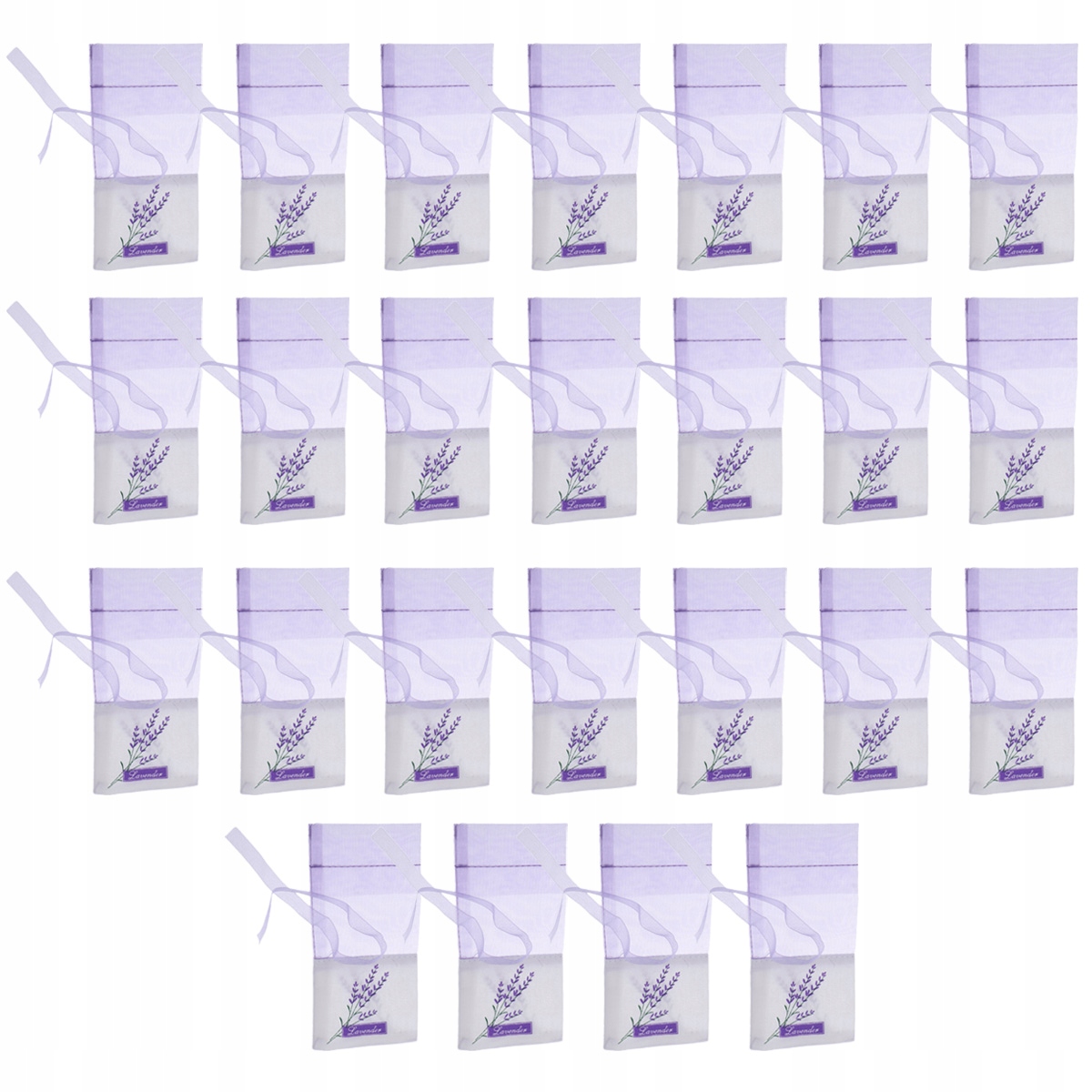 Lawendowe Worki z Wzorem i Sznurowadłem - Przeciwko Moli