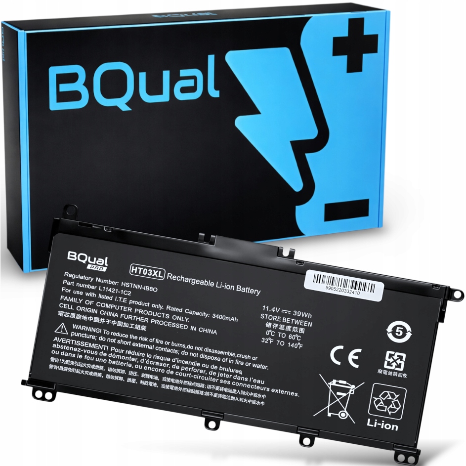 Bateria BQual HT03XL L11119-855 do Hp 250 G7 250 G8 255 G7 Hp 14 15 17