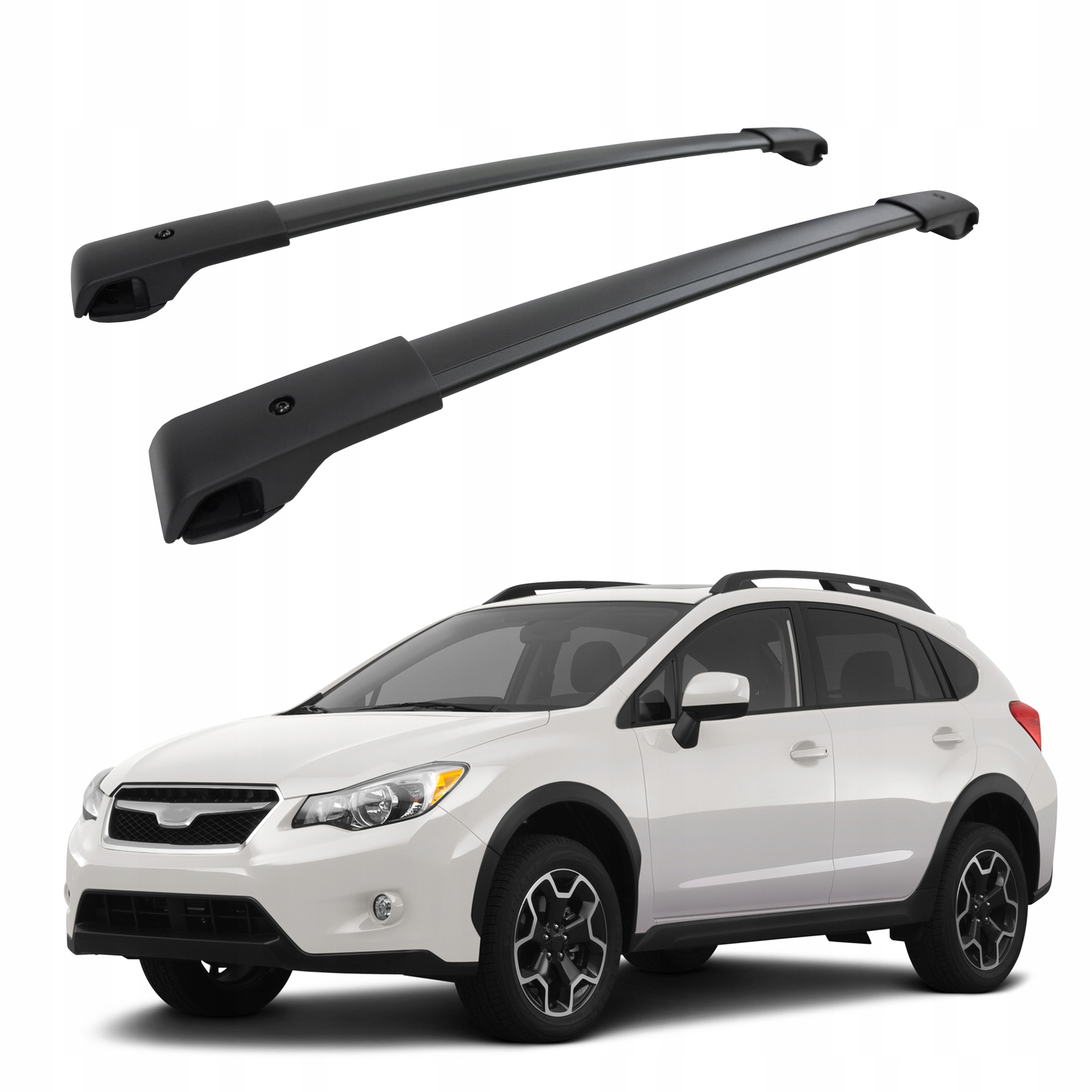 Strešné nosiče priečniky pre Subaru XV 2013-2017, Oem štýl hliník čierny 2 ks