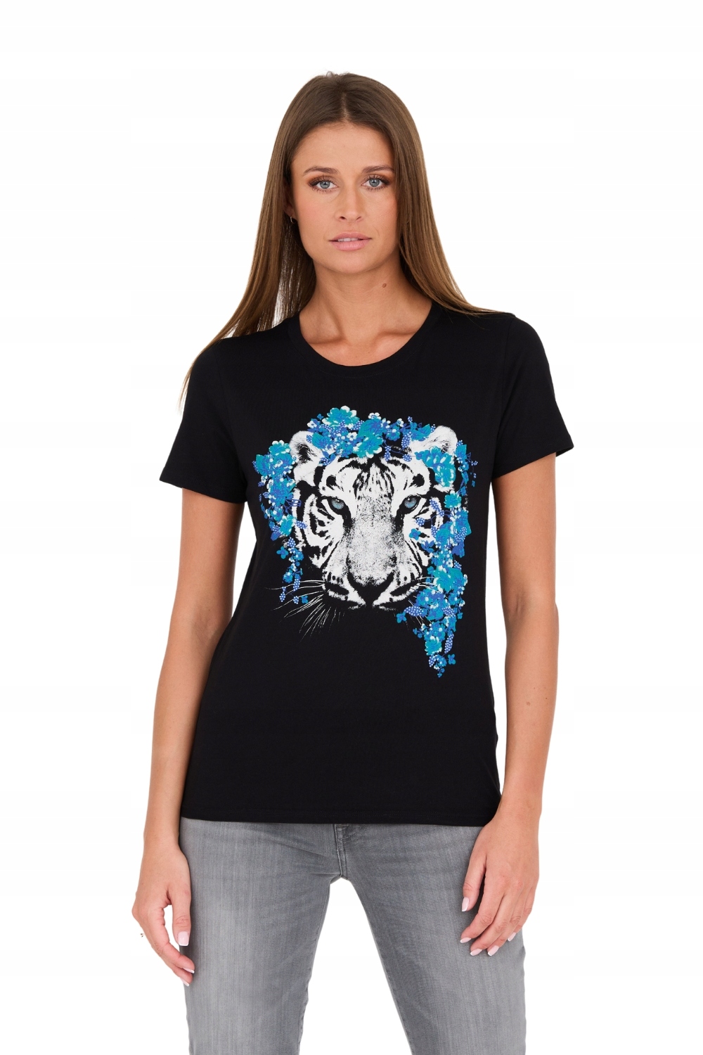 Guess Černé tričko s potiskem S