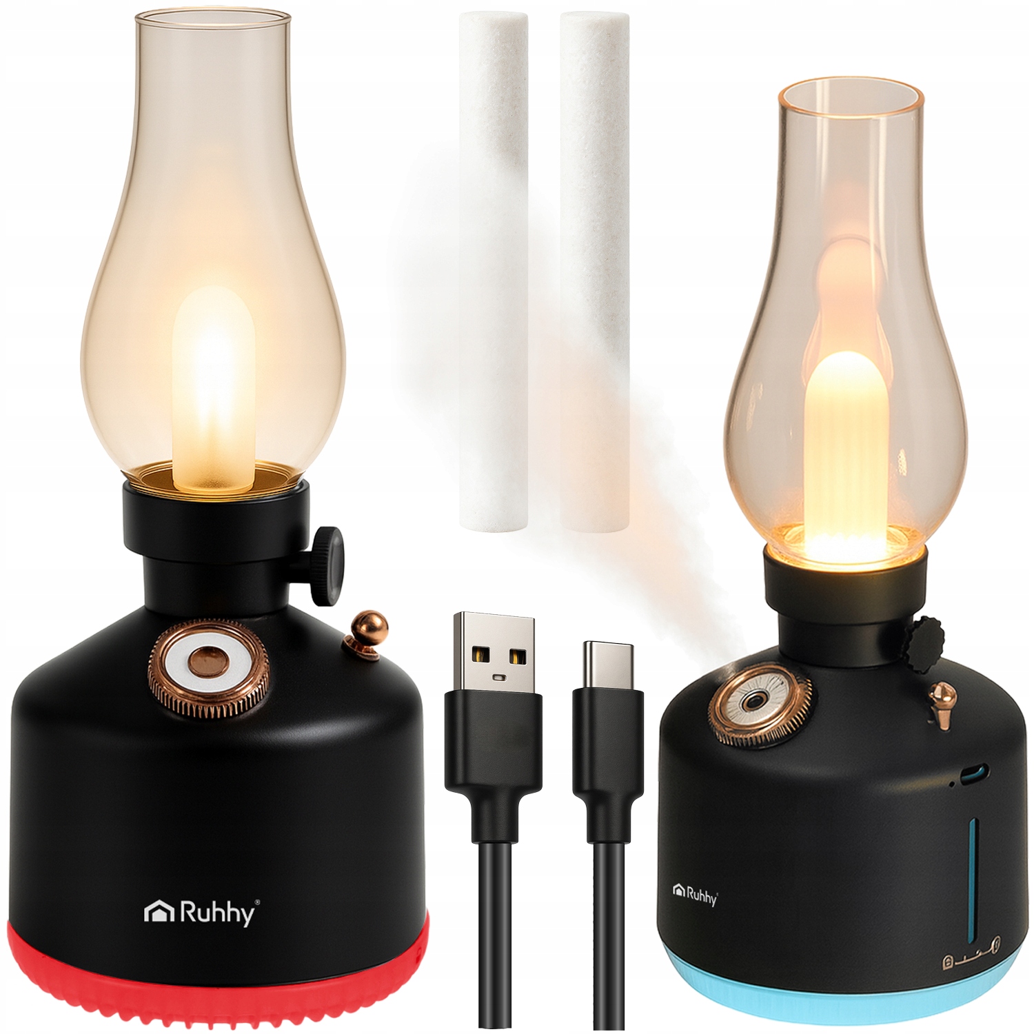 Zvlhčovač vzduchu Difuzér s vůní na Usb Noční Lampa Led 14 Rgb Retro