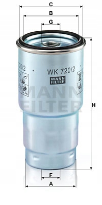 

Mann-Filter Wk 720/2 x Filtr paliwa