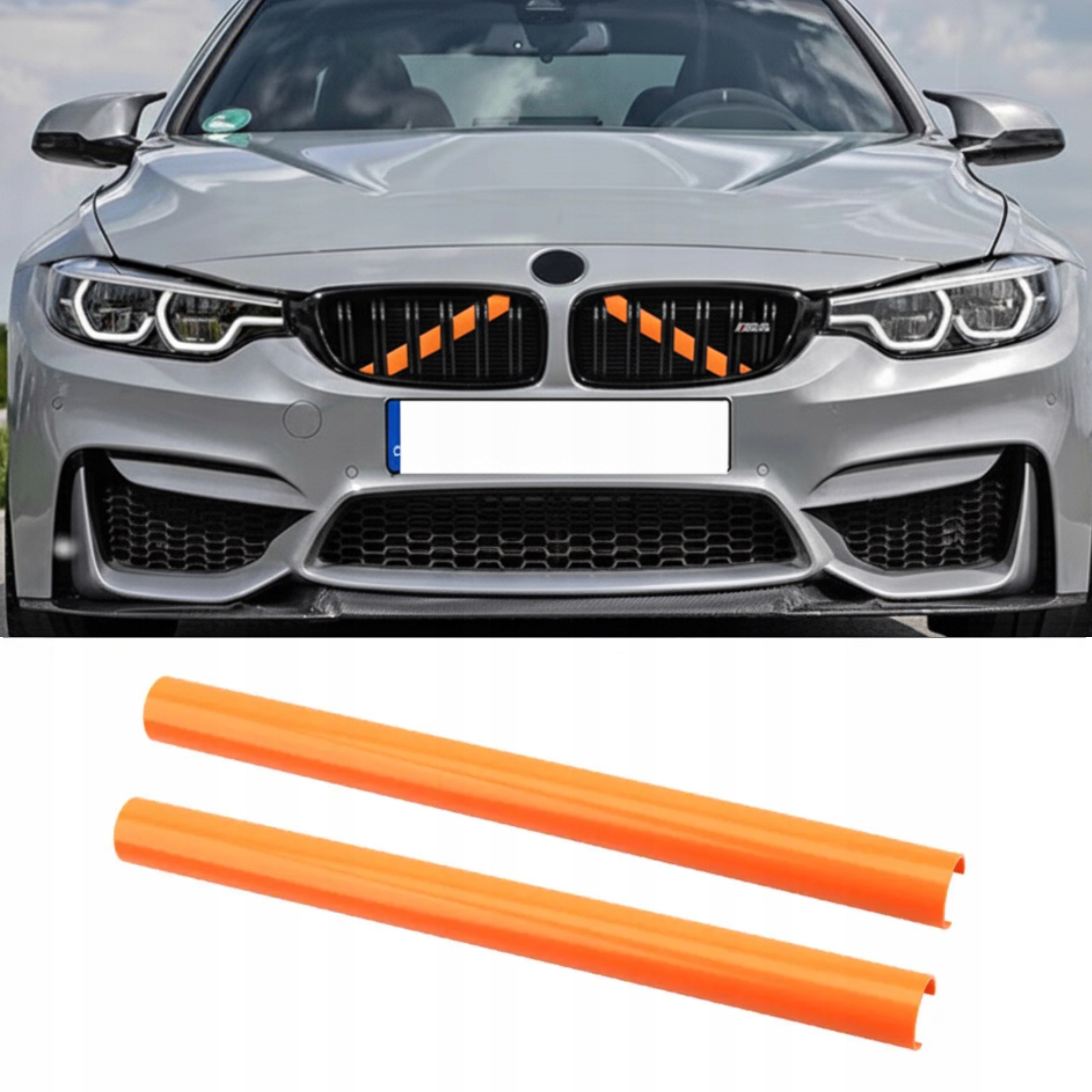 Nakładki na wsporniki rozpórki Grilla Bmw F20 F30 F32 F34 F36 pomarańczowe