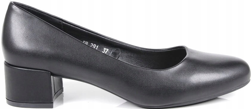 BUTY DAMSKIE CZÓŁENKA NA NISKIM OBCASIE SERGIO LEONE MODNE CZARNE LICOWE Marka Sergio Leone