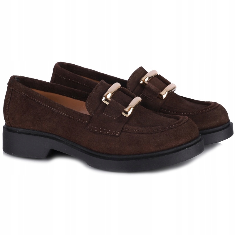 Dámské mokasíny Simen 8410A W.čokoláda hnědá Kůže VEL.38