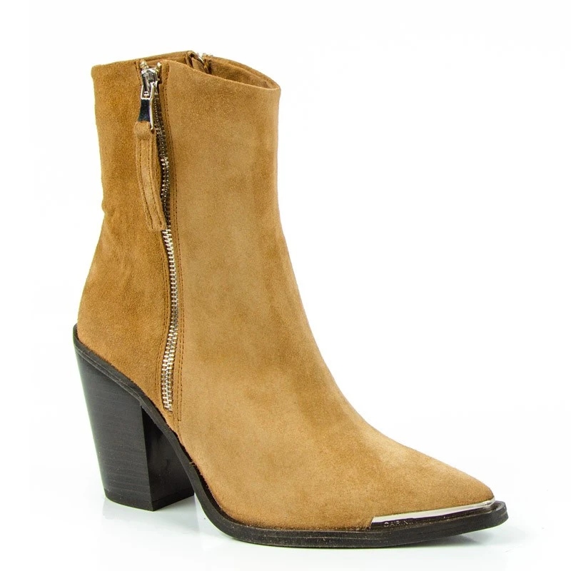 Carinii B7467 Kotníkové Boty Kozačky Semišová Kůže Červená 39