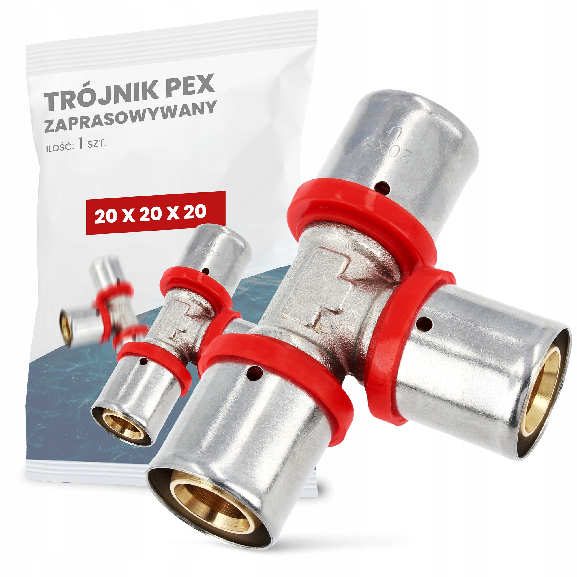 

Trójnik Pex 20x20x20 zaprasowywany zaciskany