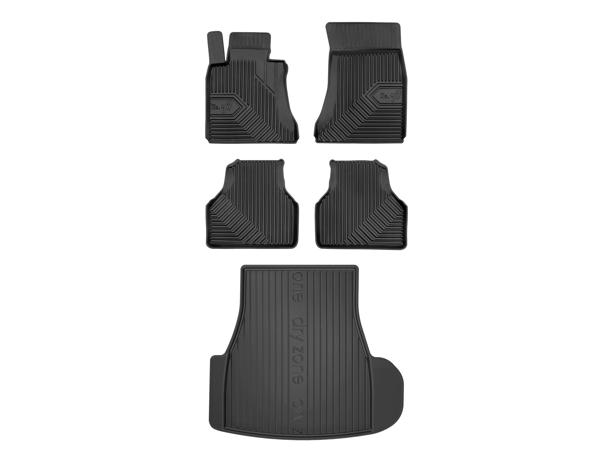 3D koberčeky rohož DryZone pre: Bmw radu 7 E65 2001-2008 sedan 5 kusov