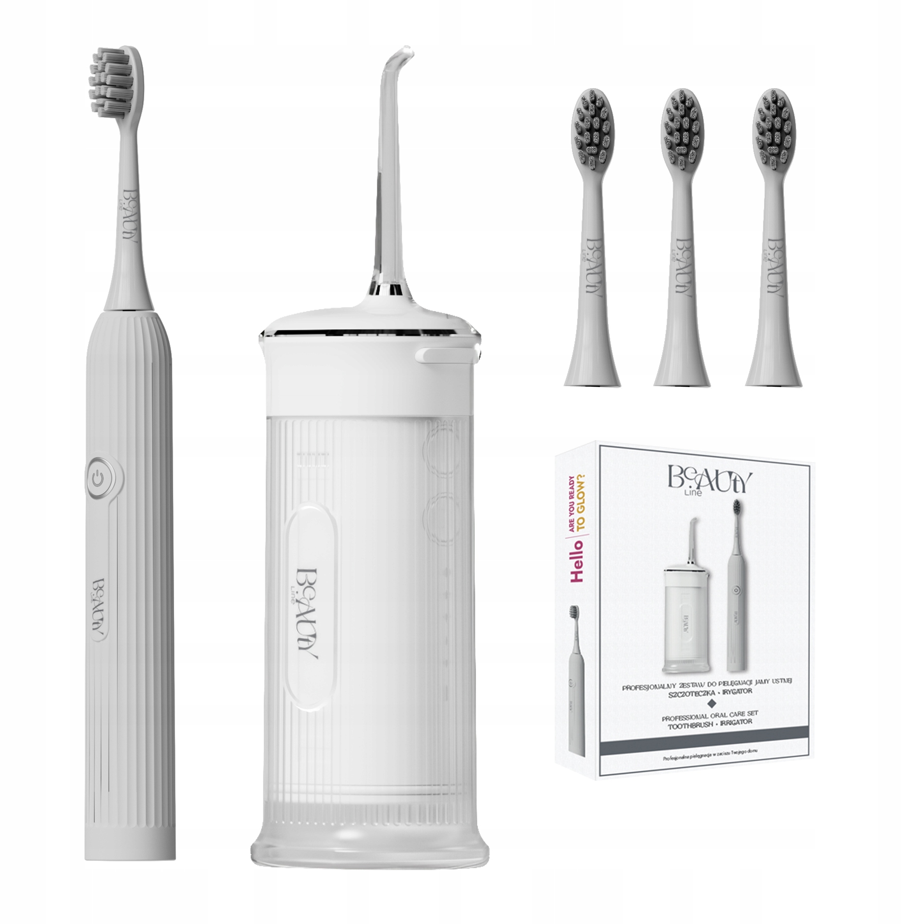 Szczoteczka Soniczna do Zębów Irygator 3 końcówki Beauty Line Tech-med