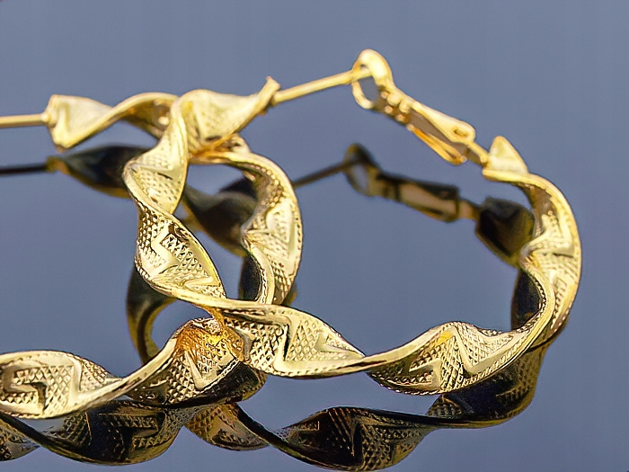 

Eleganckie złote kolczyki 14k ! jakość !