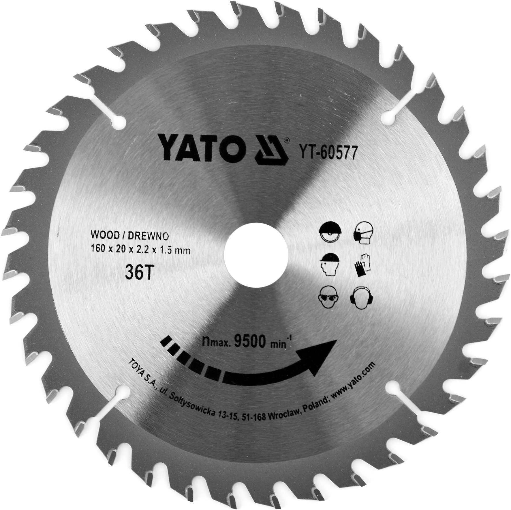 

Tarcza Do Drewna Widiowa 160 x 20 mm 36T Yato