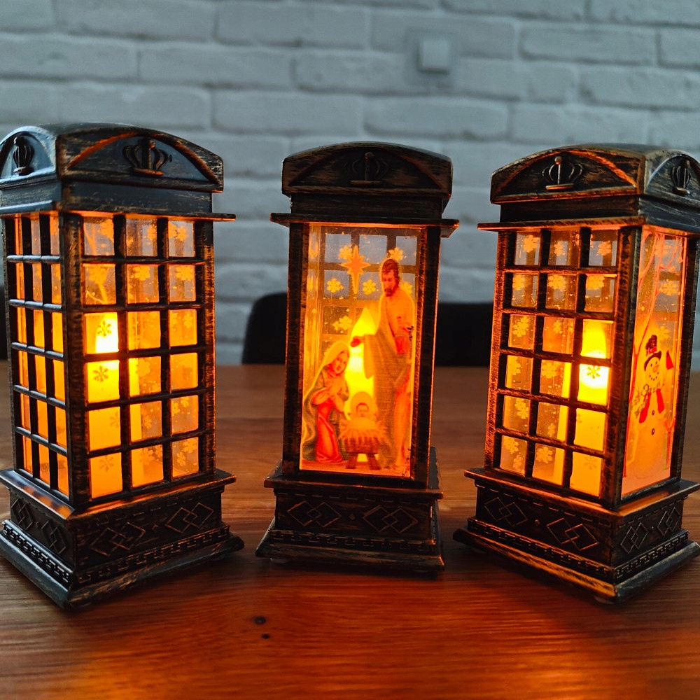 OZDOBY ŚWIĄTECZNE LAMPKA LAMPION DEKORACJA MIKOŁAJ Rodzaj lampion