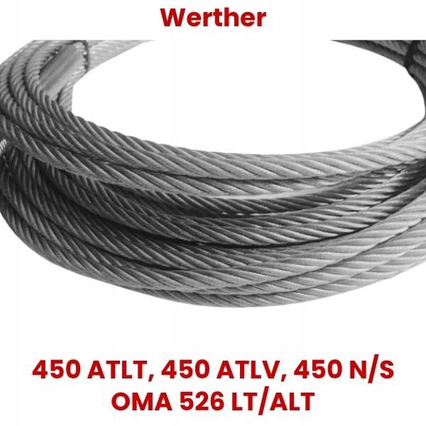 Sada čtyřsloupových zvedacích lan Werther 450 Atlt, 450 Atlv, 40 N/5