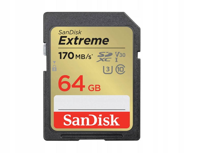 SanDisk Karta pamięci Extreme SDXC 64GB 170/80 MB/s V30 UHS-I U3