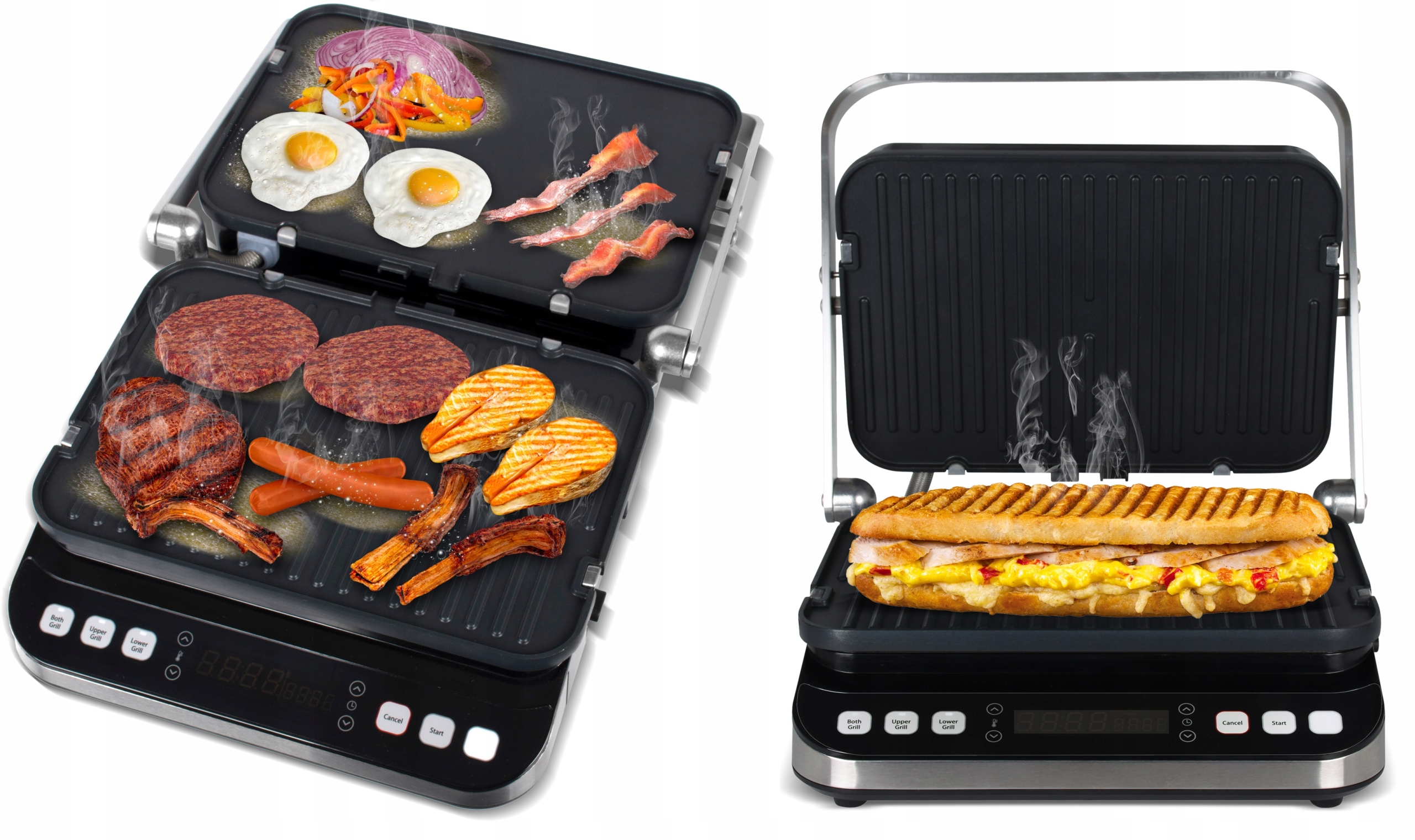 

Grill elektryczny 1600W rozkładany opiekacz toster