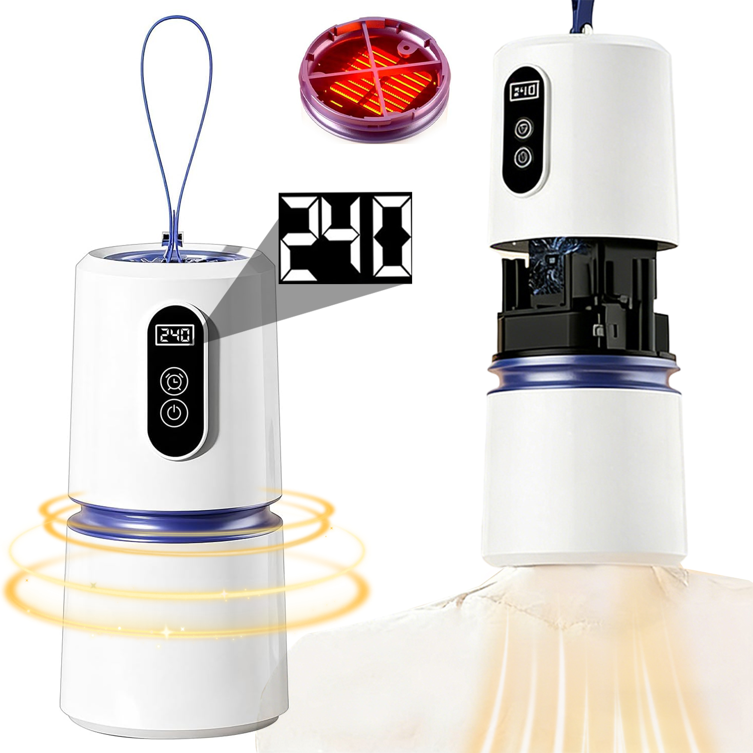 Levně Přenosná Elektrická Sušák Na Prádlo, Funkce Turistického Časovače 200 W