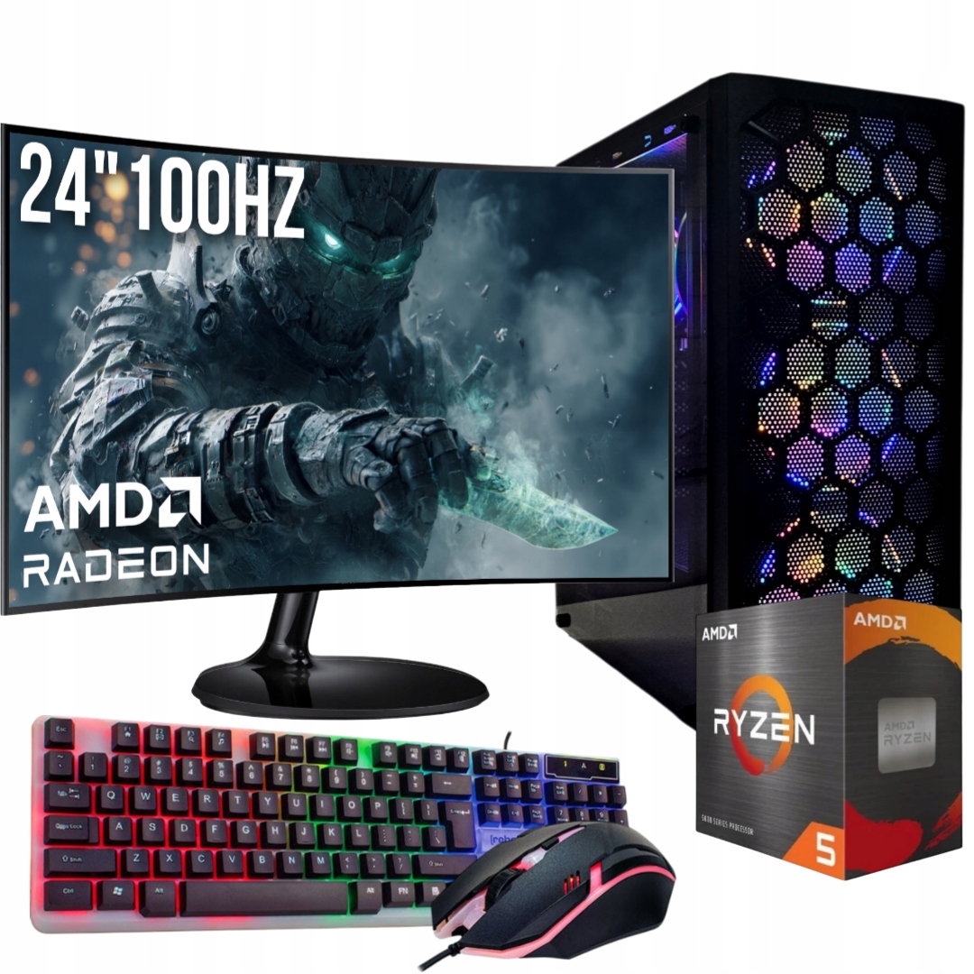 Herní Pc Ryzen 5 5500 Rx 580 8GB 32GB DDR4 Ram 1TB Ssd Wi-Fi WIN11