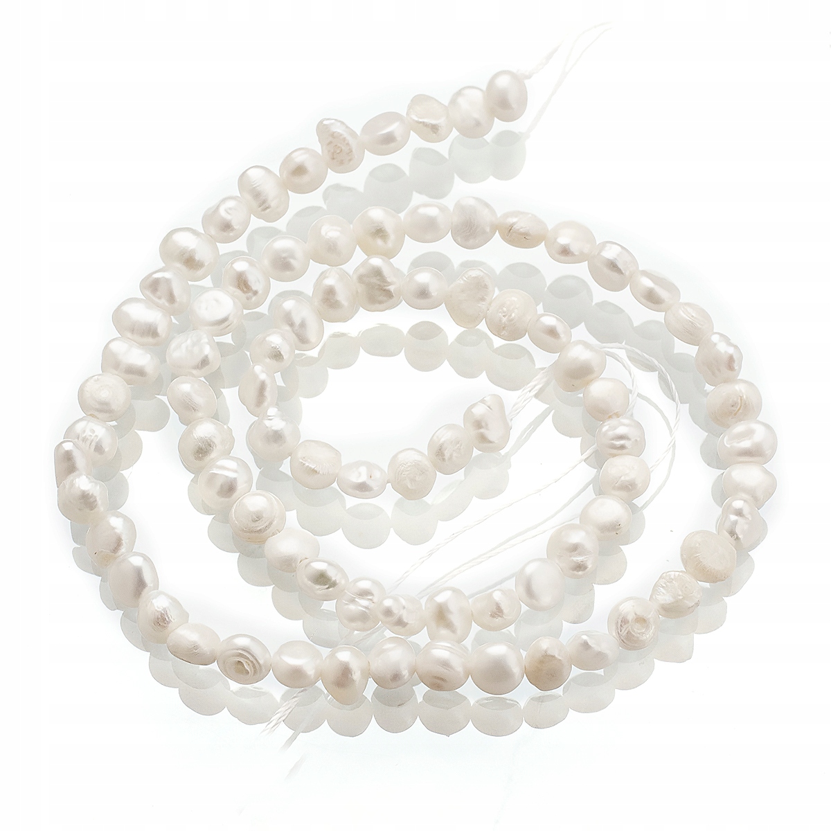 Korálky Přírodní Sladkovodní perly, Drobky, 4-6x3-4x2-3mm, 90ks/35cm