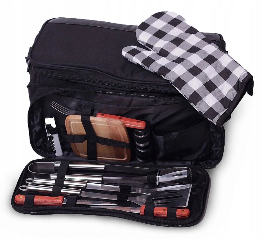 TORBA TERMICZNA PIKNIKOWA + ZESTAW DO GRILLA 12EL