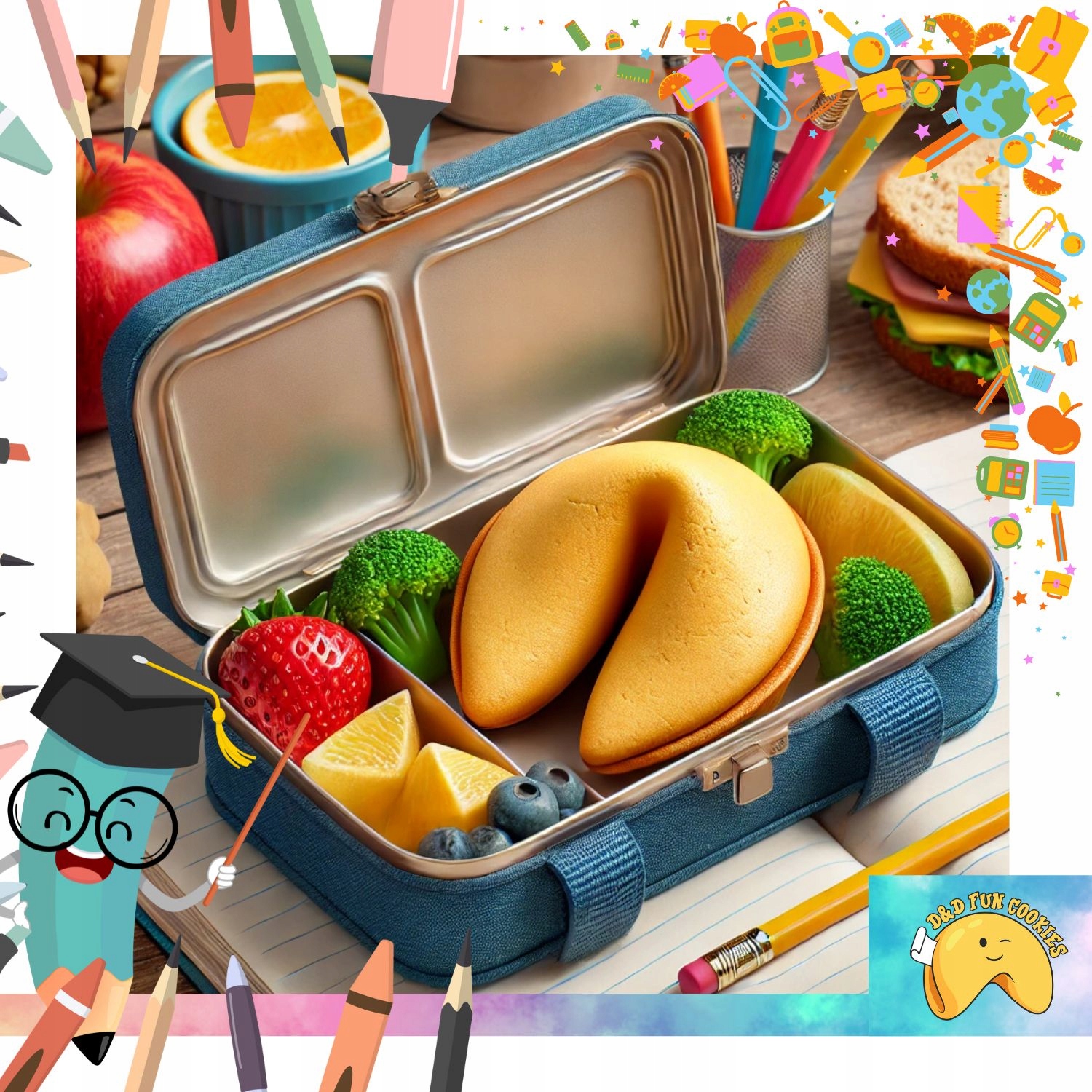 Chińskie ciasteczka z wróżbą KLASYCZNE 20 sztuk MAGIA PRZEZNACZENIA PREZENT Marka D&D Fun Cookies