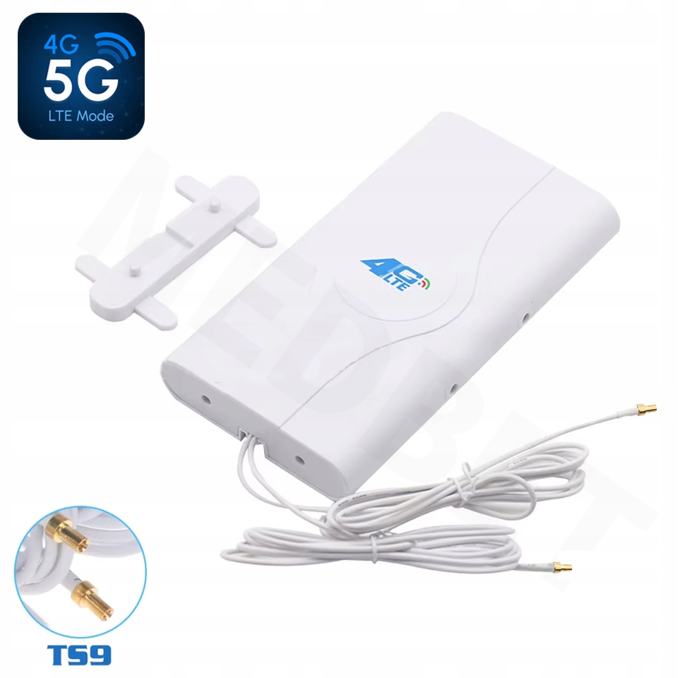 DUŻA MOCNA ANTENA GSM LTE 3G 4G 5G WiFi DO MODEMÓW ROUTERÓW 44 dBi 2 x TS9