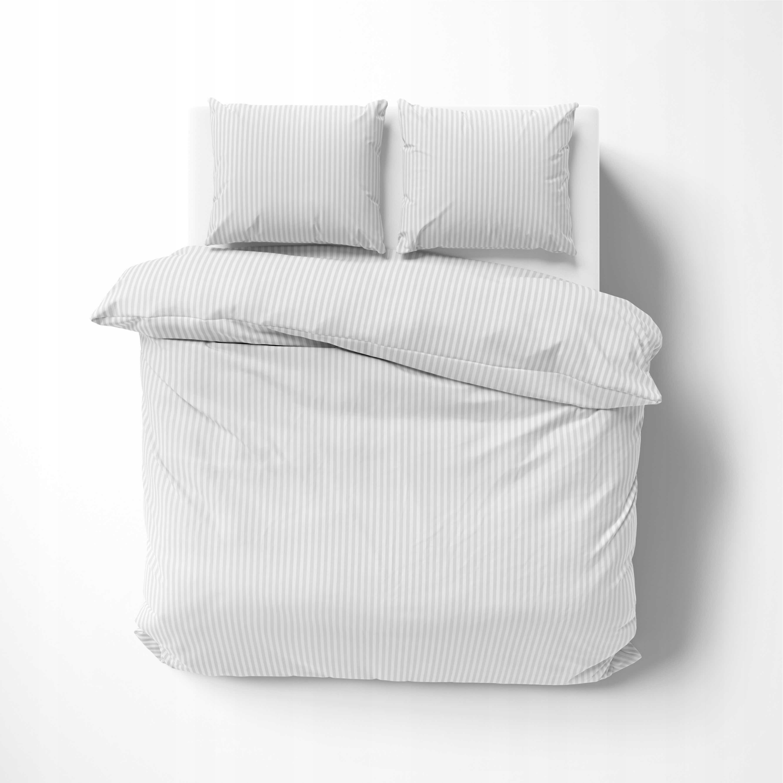 Povlečení Pure Damašek 180X200 Pruhy Bílá Jednobarevná