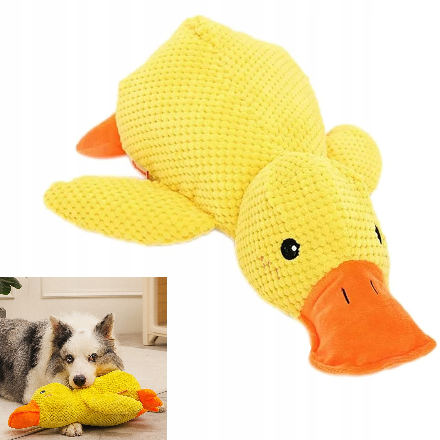 Levně Hračka Pro Psy Velká XXXL Interaktivní Kachna Mazlíček Píská