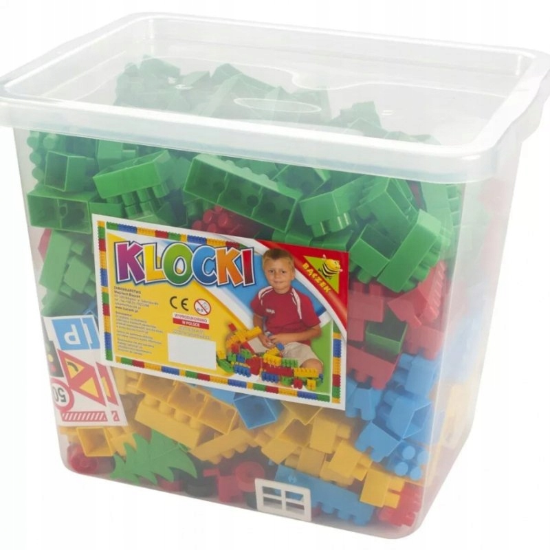 

Klocki konstrukcyjne plastikowe Duże wiaderko 500