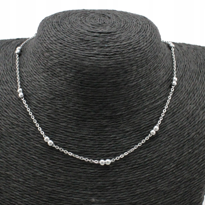 

Naszyjnik Srebrny Kulki Double Stal Chirurgiczna