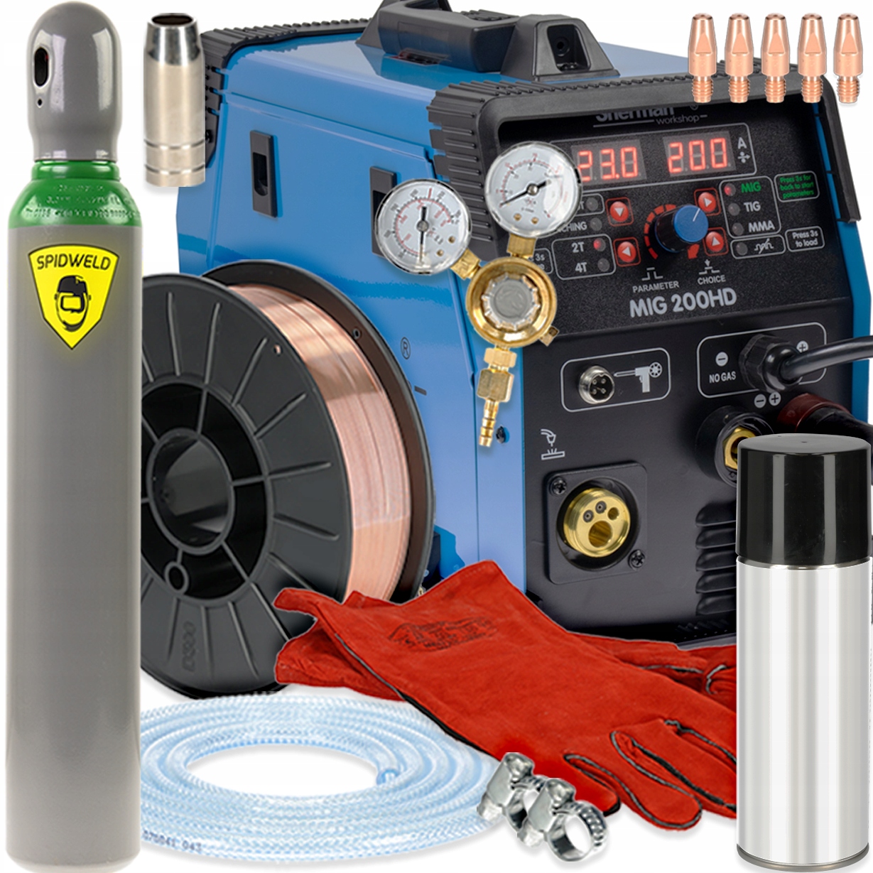 Сварочный аппарат Sherman MIG 200 MMA Tig Synergia Kit