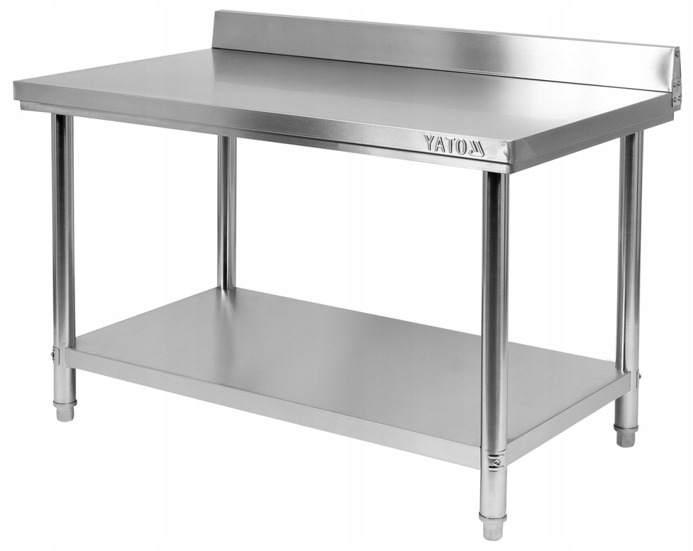 Stół Gastronomiczny Składany Przyścienny z Półką 160x70x85 cm Yato YG-09035