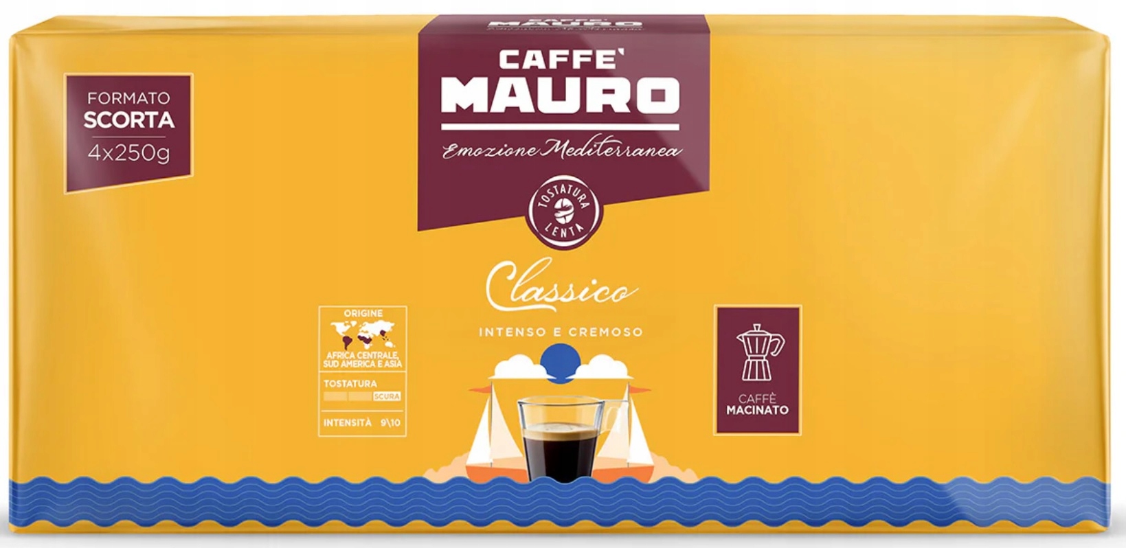 Levně Caffe Mauro Mletá Káva Classico 4 x 250 g
