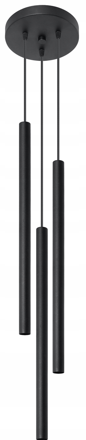 

Designerska Lampa Wisząca Pastelo 3P Czarne Tuby