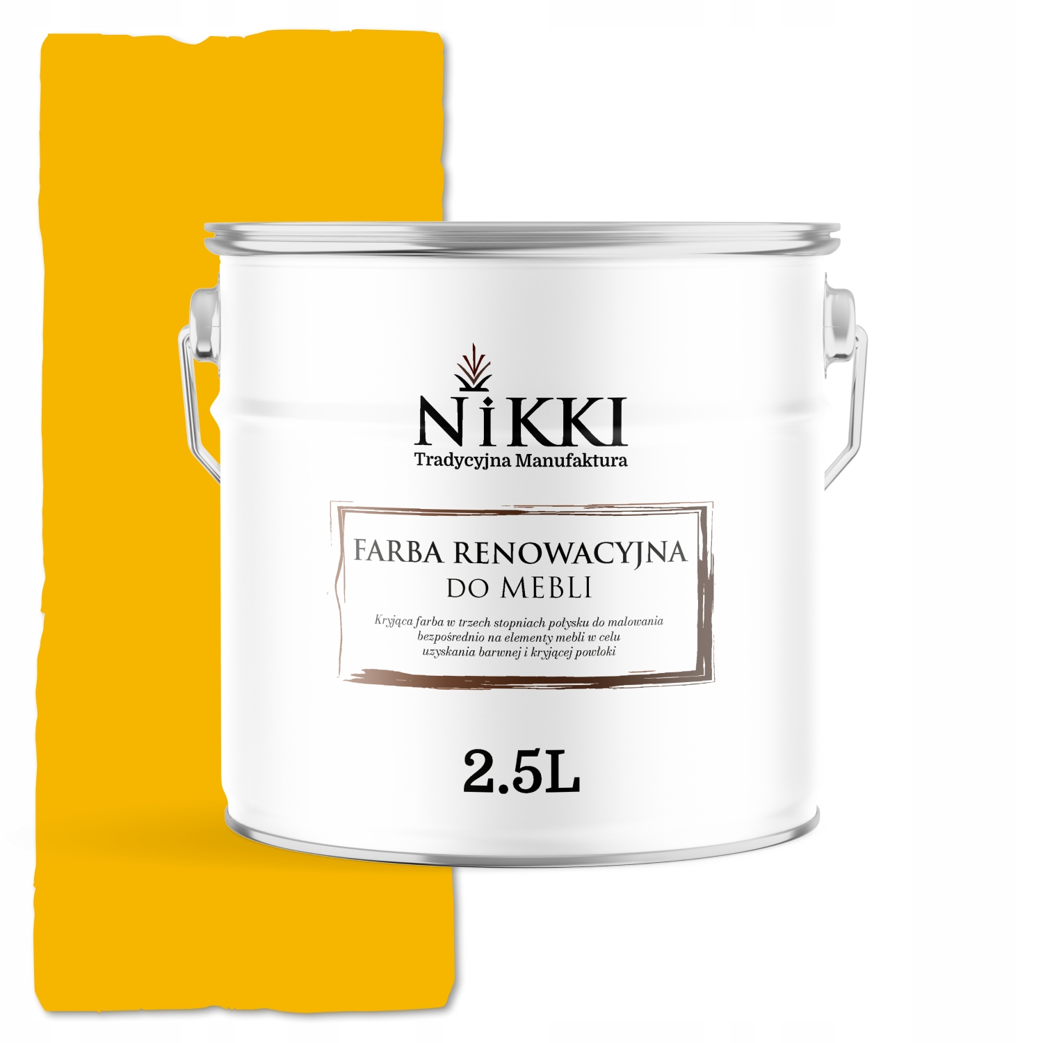 Farba Na Kuchynský Nábytok Na Prednej Strane Skriniek Žltá Kadmiová RAL1021 Mat 2,5 L