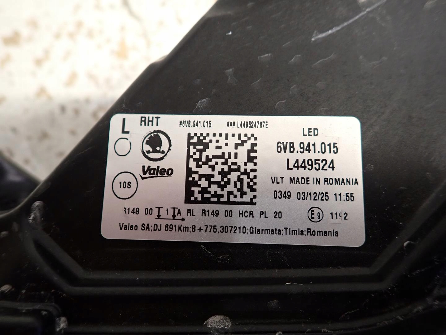 light front front left SKODA FABIA IV 2021- FULL LED 6VB941015