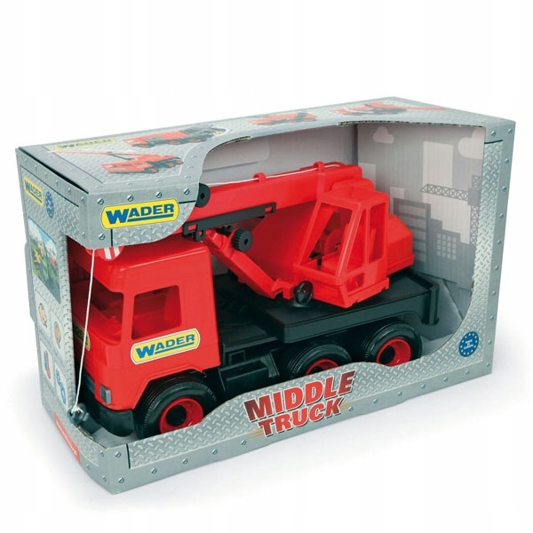 

Middle Truck Dźwig Czerwony W Kartonie Wader