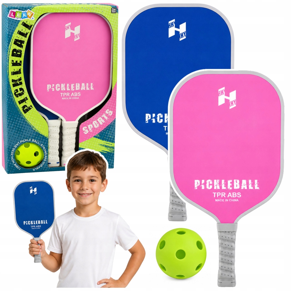 Zestaw 2 Paletek Do Gry W Pickleballa Piłka -- Różowo Niebieskie