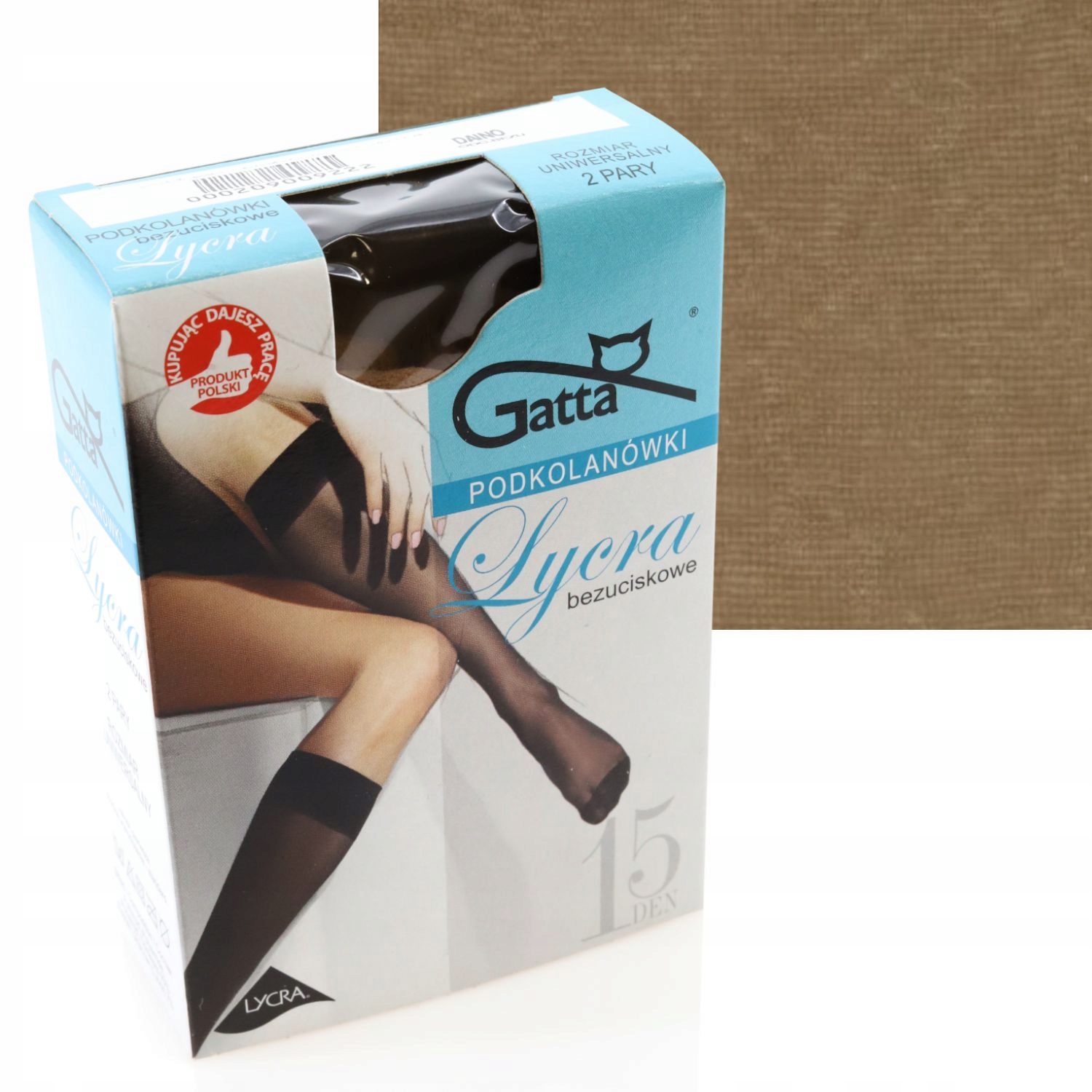 Gatta podkolanówki lycra 15 den beż beige One Size