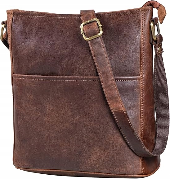 Kožená Dámská Taška přes rameno shopper pojme A5 klasický každodenní zip