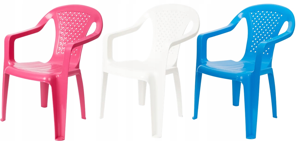 KRZESEŁKO DLA DZIECI PLASTIKOWE OGRODOWE NIEBIESKIE Kolekcja brak